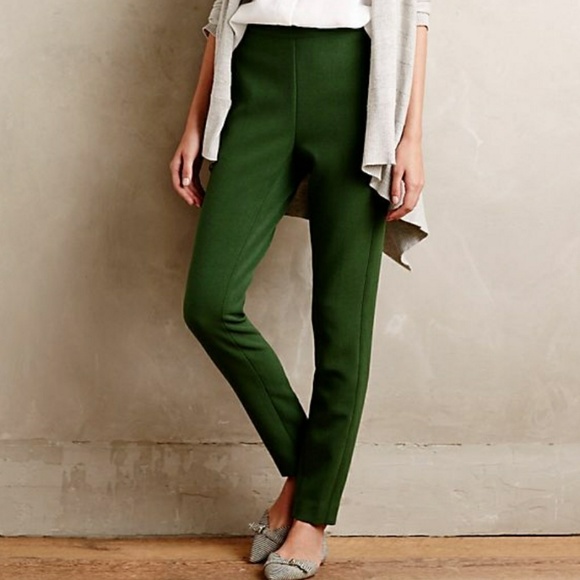 high rise green pants